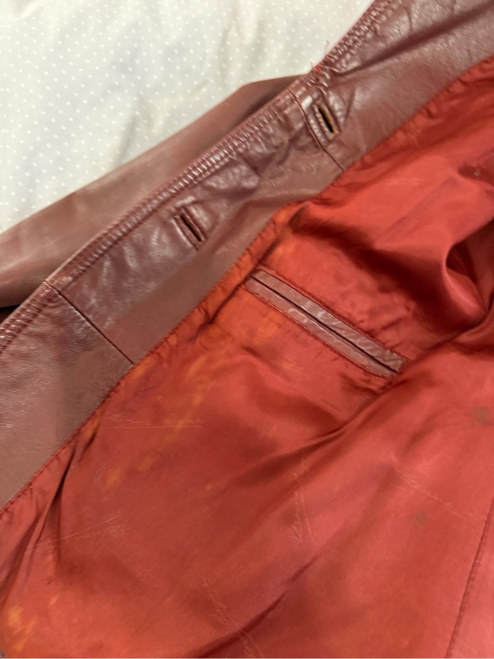 Vintage Burgundy Etienne Aigner Leather Jacket - Picture 14 of 16